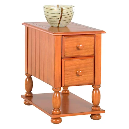 Traditional 2 Drawer End Table